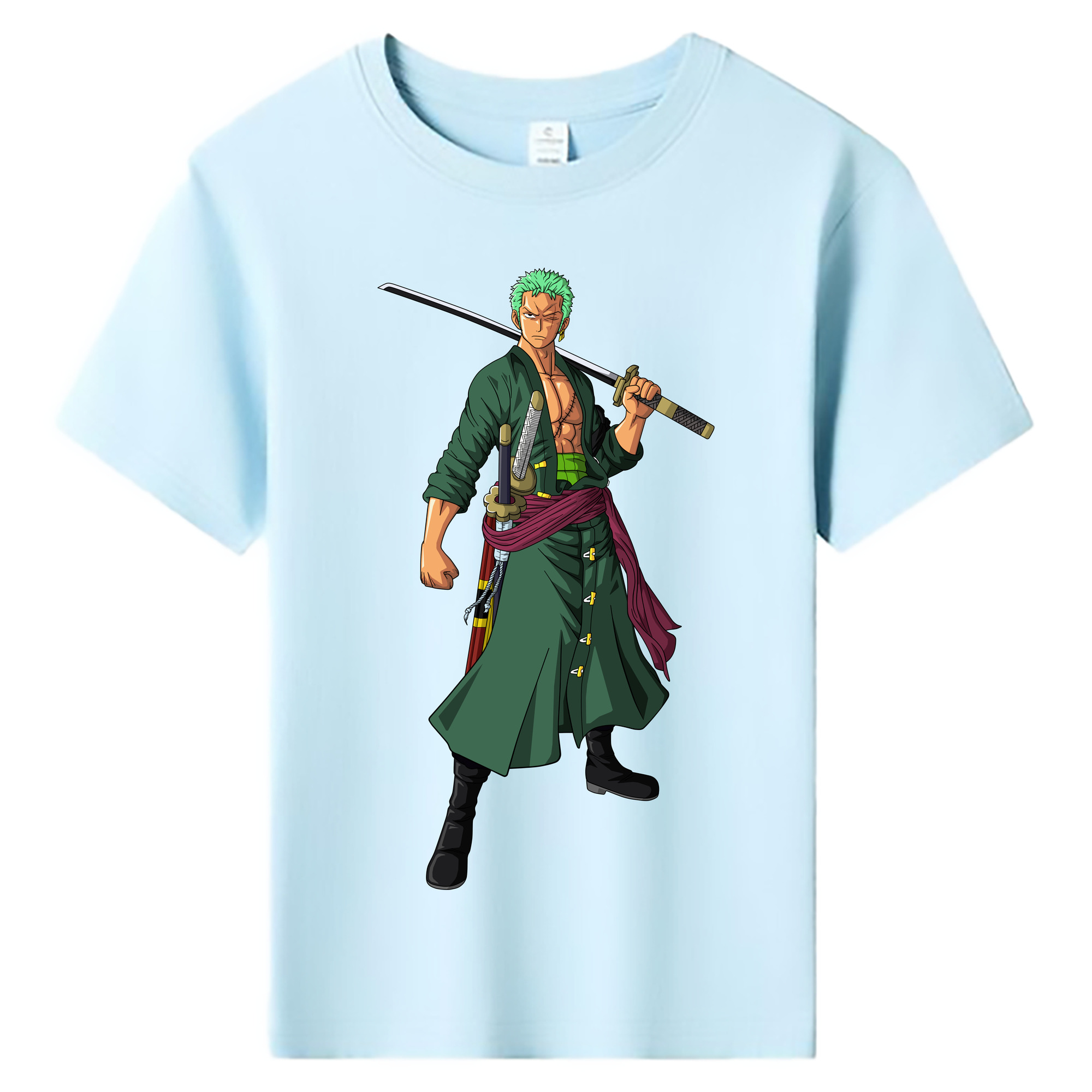 ワンピース ロロノア・ゾロ ONE PIECE Roronoa Zoro 綿100％キッズTシャツ（フロントプリント）